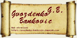 Gvozdenko Banković vizit kartica